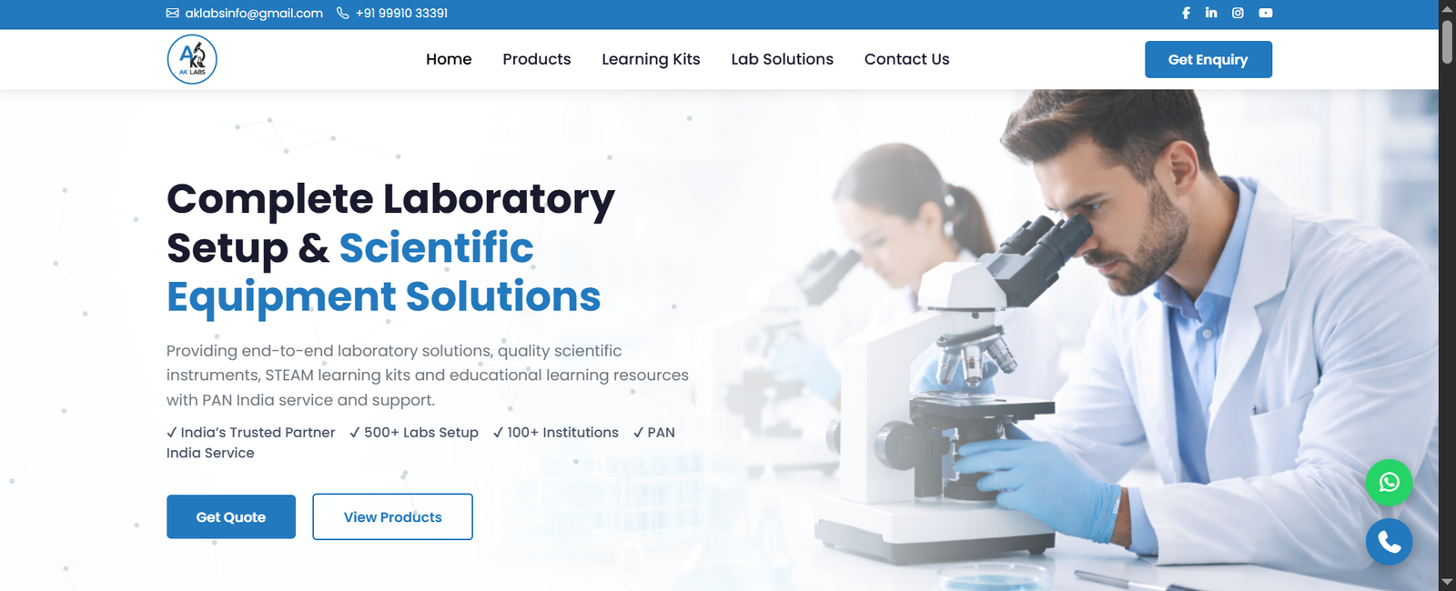 LabSAK website screenshot